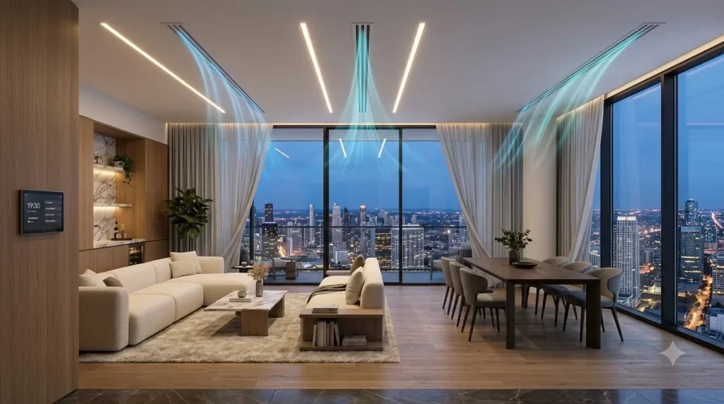 Giải pháp nhà thông minh và hệ thống cấp khí tươi HRV cho căn hộ chung cư cao cấp LUX-S