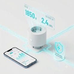 Sơ đồ đo công suất điện năng tiêu thụ và tự ngắt chống quá tải của ổ cắm Aqara Smart Plug