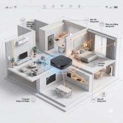 Sơ đồ kết nối đa giao thức Matter Thread Zigbee và điều khiển cục bộ Local của Aqara Hub M3