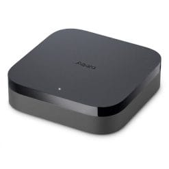 Trung tâm điều khiển Aqara Hub M3 Matter Thread góc nghiêng 45 độ nền trắng