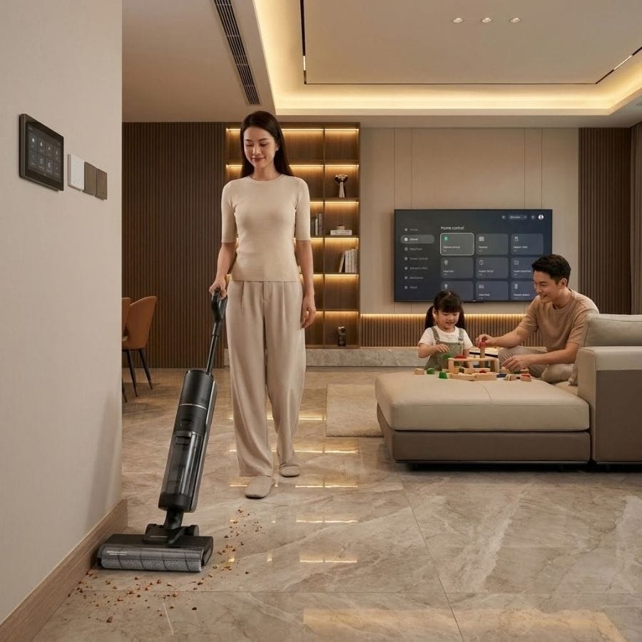 Máy Hút Bụi Lau Sàn Khô Ướt Thông Minh Dreame H12 Pro (Lực Hút 16.000Pa, Tự Sấy Khí Nóng 55°C)