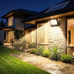 Đèn pha năng lượng mặt trời ATH Lighting chiếu sáng lối đi sân vườn biệt thự thông minh ban đêm