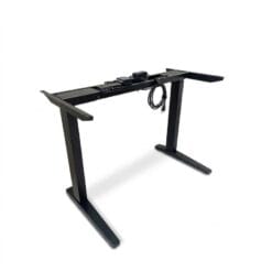 Khung bàn nâng hạ 2 động cơ Type L PJD01B-Z màu đen nhám góc nghiêng nền trắng