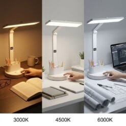 Đèn Bàn Học Chống Cận Thị ONR Đa Năng (3 Chế Độ Sáng, Tích Hợp Đồng Hồ & Ngăn Cắm Bút)