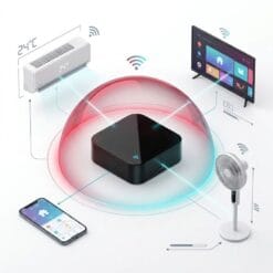 Sơ đồ phát sóng hồng ngoại 360 độ bán kính 10m điều khiển điều hòa tivi quạt của Tuya S06